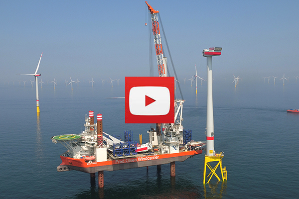 video fred olsen windcarrier at borkum riffgrund ii